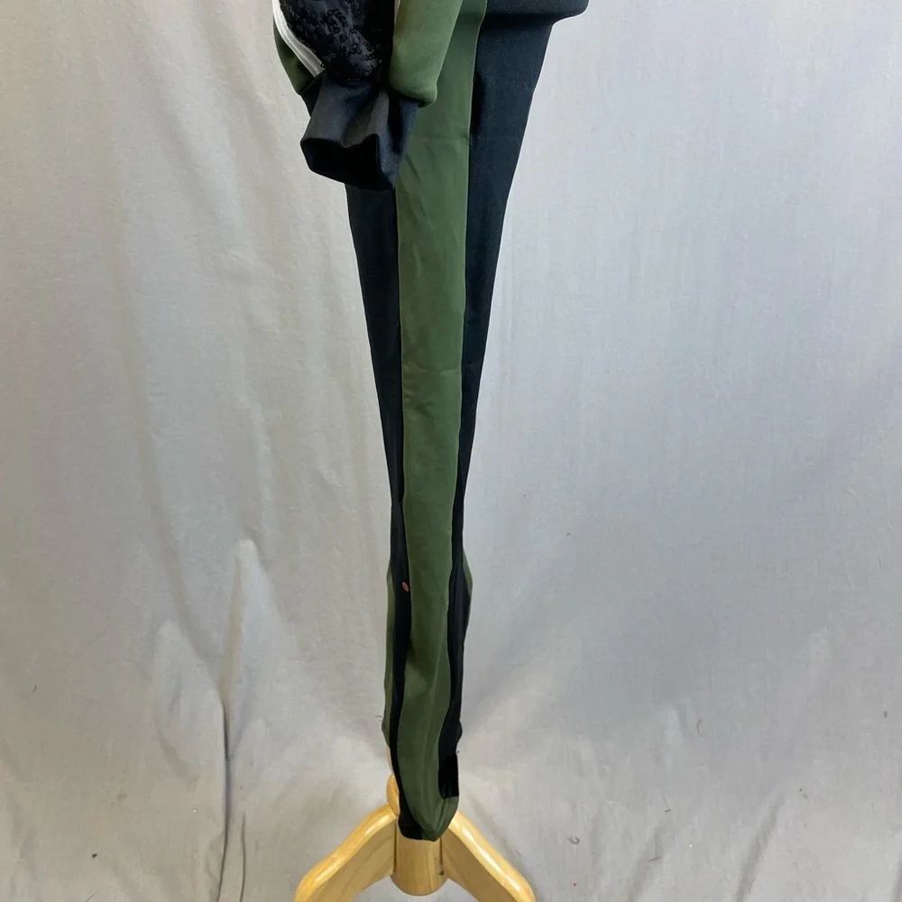 Weissman 2 piece olive green black dance costume youth large jacket pants